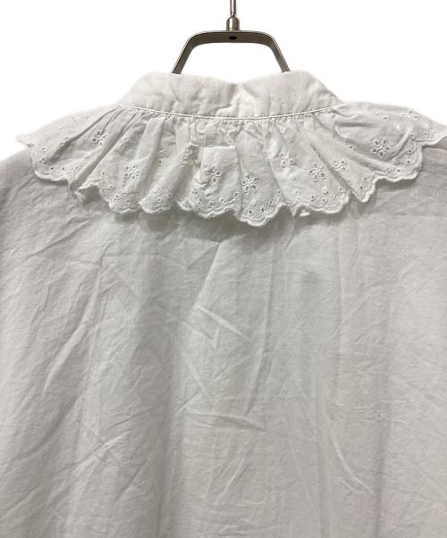 BEAMS BOY（ビームスボーイ）BEAMS BOY (ビームスボーイ) ピンタック フリル シャツ ホワイト サイズ:不明の古着・服飾アイテム