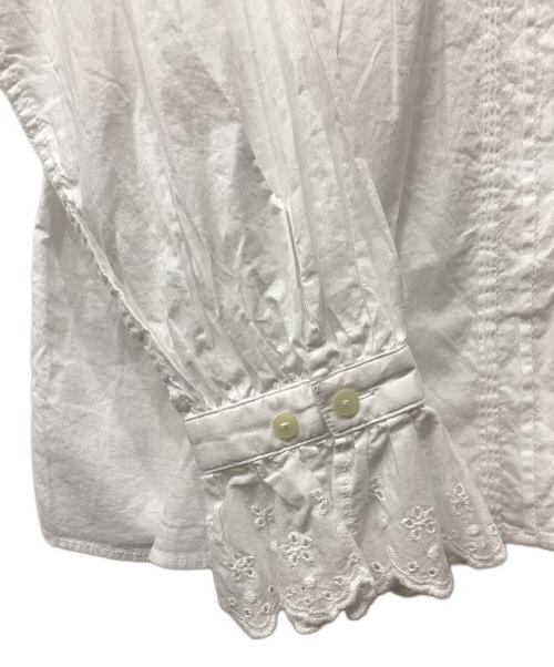 BEAMS BOY（ビームスボーイ）BEAMS BOY (ビームスボーイ) ピンタック フリル シャツ ホワイト サイズ:不明の古着・服飾アイテム