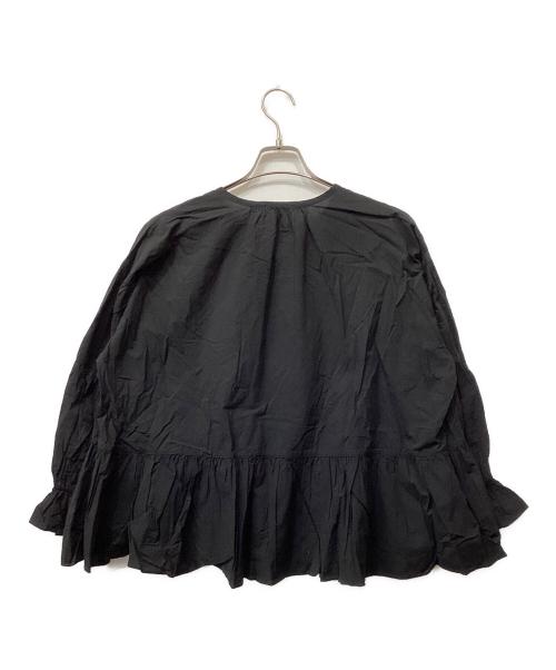 nest Robe（ネストローブ）nest Robe (ネストローブ) コットンリネンティアードブラウス ブラック サイズ: Freeの古着・服飾アイテム