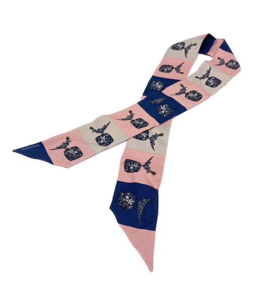 TIFFANY & Co.（ティファニー）TIFFANY & Co. (ティファニー) バード オン ア ロック リボン スカーフの古着・服飾アイテム