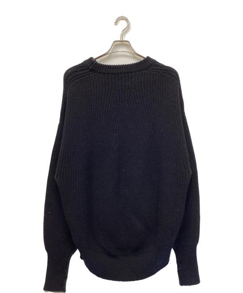 HYKE（ハイク）HYKE (ハイク) RIBBED WOOL SWEATER ブラック サイズ:2の古着・服飾アイテム