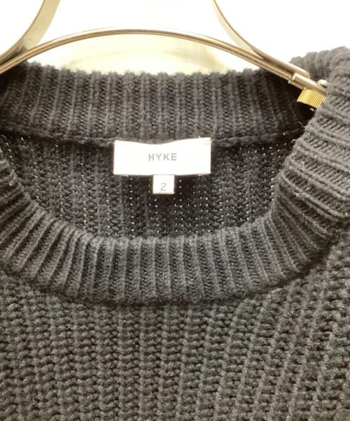 HYKE（ハイク）HYKE (ハイク) RIBBED WOOL SWEATER ブラック サイズ:2の古着・服飾アイテム