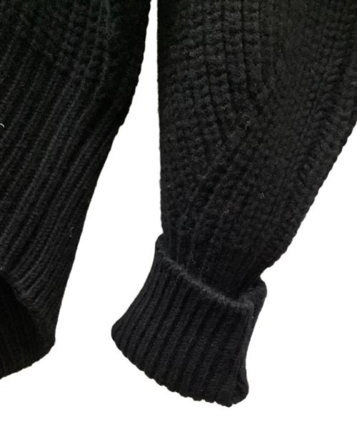 HYKE（ハイク）HYKE (ハイク) RIBBED WOOL SWEATER ブラック サイズ:2の古着・服飾アイテム