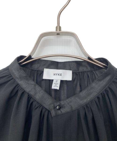 HYKE（ハイク）HYKE (ハイク) ボイルギャザーシャツ ブラック サイズ:2の古着・服飾アイテム
