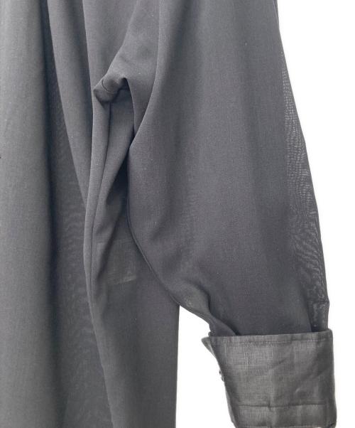 HYKE（ハイク）HYKE (ハイク) ボイルギャザーシャツ ブラック サイズ:2の古着・服飾アイテム