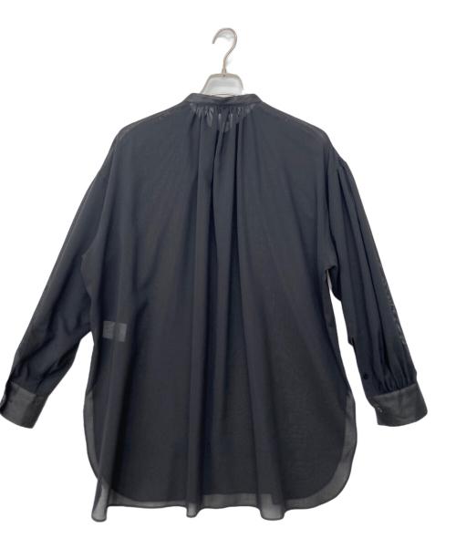 HYKE（ハイク）HYKE (ハイク) ボイルギャザーシャツ ブラック サイズ:2の古着・服飾アイテム