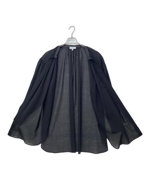 HYKE（ハイク）HYKE (ハイク) ボイルギャザーシャツ ブラック サイズ:2の古着・服飾アイテム