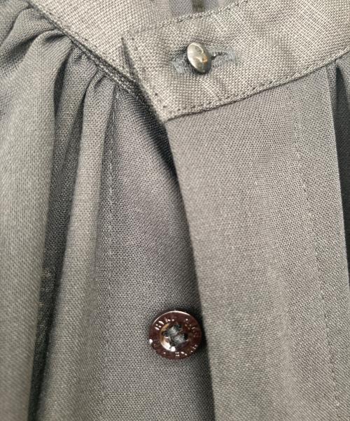 HYKE（ハイク）HYKE (ハイク) ボイルギャザーシャツ ブラック サイズ:2の古着・服飾アイテム