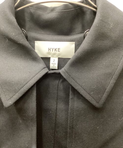 HYKE（ハイク）HYKE (ハイク) ウールトレンチコート ブラック サイズ:2の古着・服飾アイテム