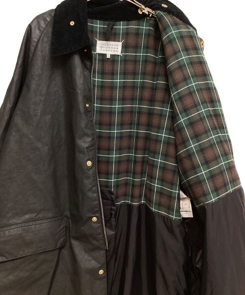 Maison Margiela（メゾンマルジェラ）Maison Margiela (メゾンマルジェラ) Wax coating long coat（ワックスコーティングロングコート） ブラック サイズ:48の古着・服飾アイテム