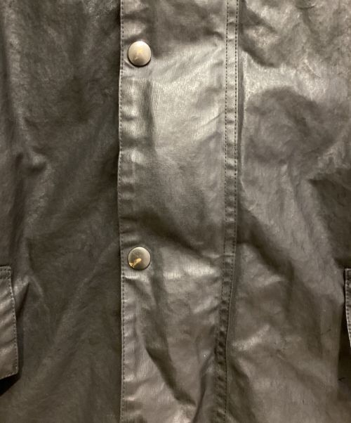 Maison Margiela（メゾンマルジェラ）Maison Margiela (メゾンマルジェラ) Wax coating long coat（ワックスコーティングロングコート） ブラック サイズ:48の古着・服飾アイテム