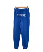 CELINEセリーヌ）の古着「ロゴスウェットパンツ」｜ブルー