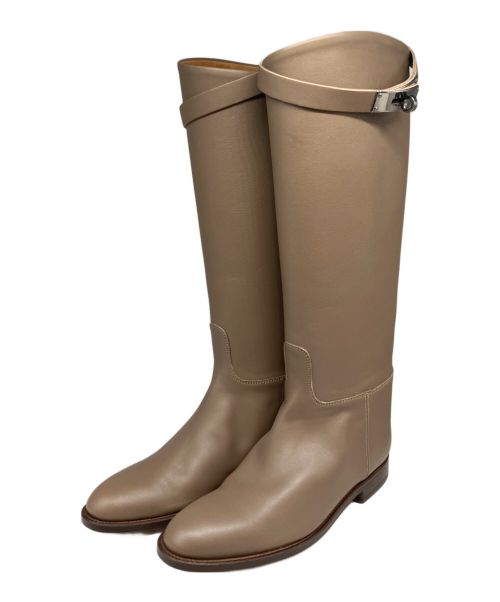 HERMES（エルメス）HERMES (エルメス) ケリー金具 ジャンピングブーツ ベージュ サイズ:36 1/2の古着・服飾アイテム