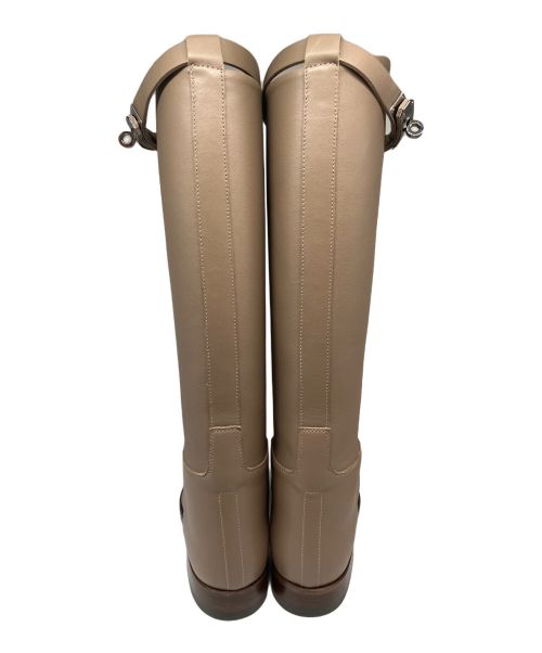 HERMES（エルメス）HERMES (エルメス) ケリー金具 ジャンピングブーツ ベージュ サイズ:36 1/2の古着・服飾アイテム