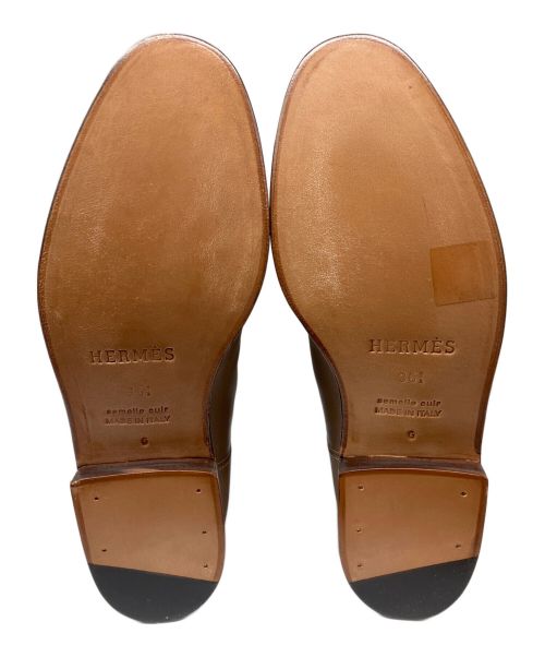 HERMES（エルメス）HERMES (エルメス) ケリー金具 ジャンピングブーツ ベージュ サイズ:36 1/2の古着・服飾アイテム