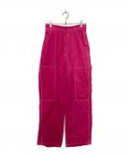 Spick and Spanスピック＆スパン）の古着「ガーメントダイシリンダルペインターパンツ」｜ショッキングピンク