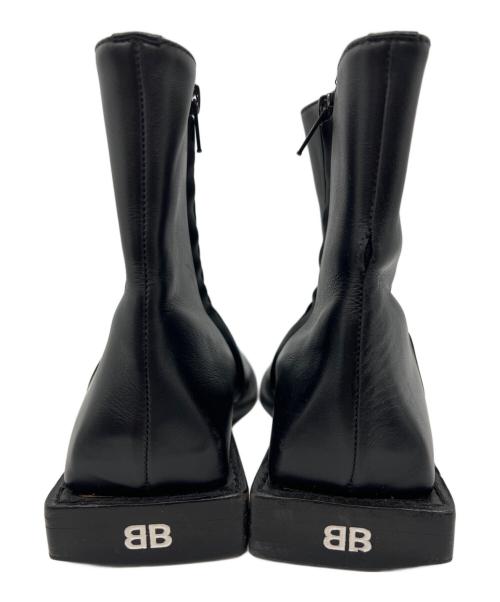 BALENCIAGA（バレンシアガ）BALENCIAGA (バレンシアガ) BB LOGO SIDEZIP BOOTS ブラック サイズ:35の古着・服飾アイテム