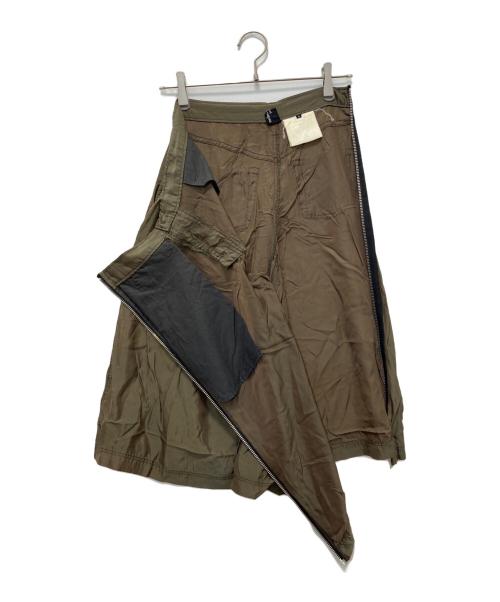 tricot COMME des GARCONS（トリココムデギャルソン）tricot COMME des GARCONS (トリココムデギャルソン) サイドジップクロップドワイドパンツ ブラウン サイズ:Sの古着・服飾アイテム