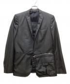 les hommesレゾム）の古着「ナイロンテーラードジャケット」｜ブラック