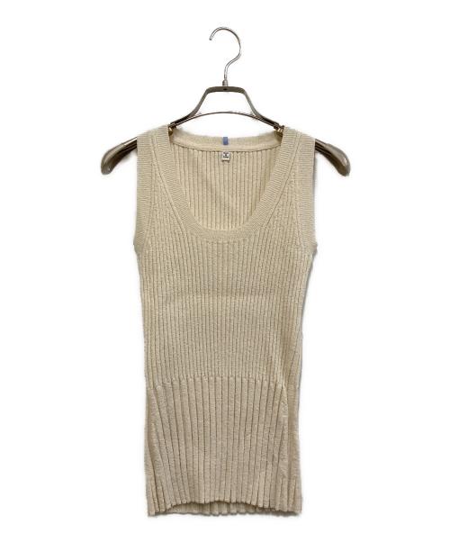 GENESIS Ⅱ by MCQ（ジェネシス・ツー・バイ・エムシーキュー）GENESIS Ⅱ by MCQ (ジェネシス・ツー・バイ・エムシーキュー) ノースリーブニット アイボリー サイズ:SIZE Mの古着・服飾アイテム