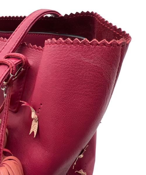 LOEWE（ロエベ）LOEWE (ロエベ) ボンモチーフナッパレザーリミテッドトートバッグ ピンクの古着・服飾アイテム