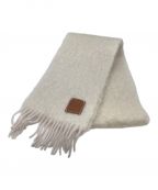 LOEWEロエベ）の古着「アナグラムモヘア&ウールマフラー」｜アイボリー