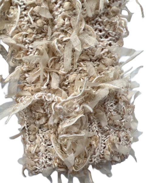 DRAWER（ドゥロワー）DRAWER (ドゥロワー) テープヤーンニットカーディガン ベージュ サイズ:2の古着・服飾アイテム