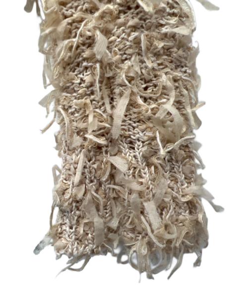 DRAWER（ドゥロワー）DRAWER (ドゥロワー) テープヤーンニットカーディガン ベージュ サイズ:2の古着・服飾アイテム