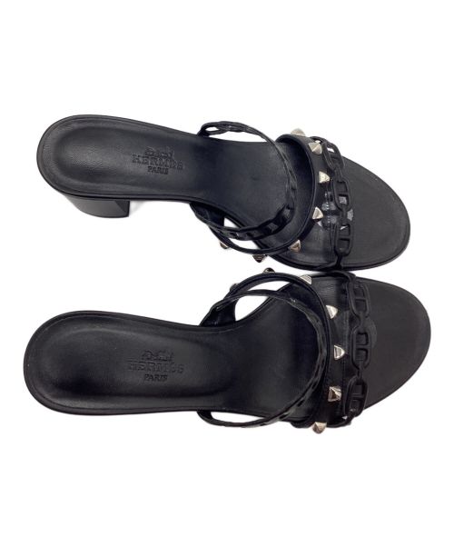 HERMES（エルメス）HERMES (エルメス) サンダル ブラック サイズ:35.5の古着・服飾アイテム