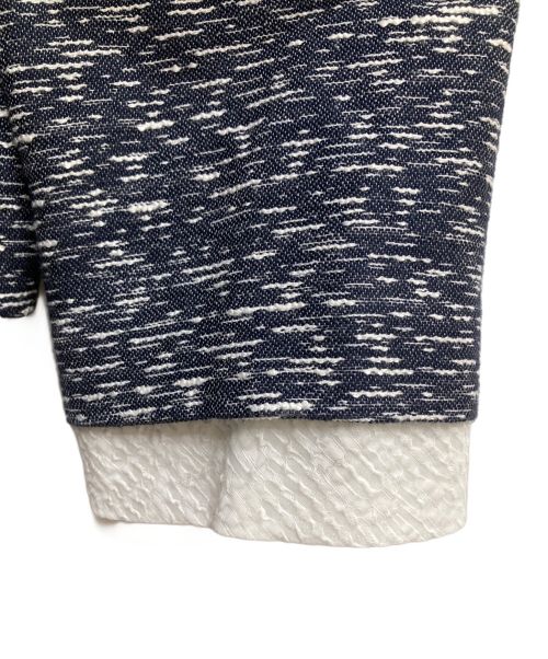 FOXEY NEWYORK（フォクシーニューヨーク）FOXEY NEWYORK (フォクシーニューヨーク) メランジュジャガードワンピースセットアップ ネイビー サイズ:40の古着・服飾アイテム