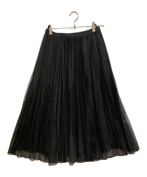 UNTITLED（アンタイトル）UNTITLED (アンタイトル) メッシュプリーツスカート ブラック サイズ:2の古着・服飾アイテム