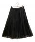 UNTITLED（アンタイトル）の古着「メッシュプリーツスカート」｜ブラック