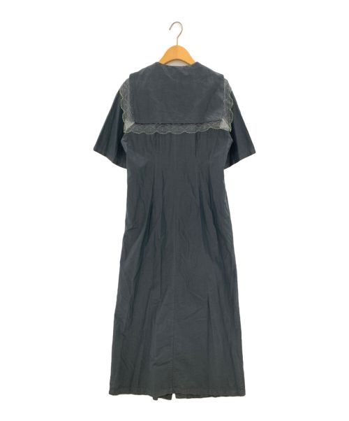 PONTI（ポンティ）PONTI (ポンティ) シルクコットンセーラーカラーワンピース グレー サイズ:2の古着・服飾アイテム