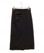 Pinky & Dianneピンキーアンドダイアン）の古着「バイアスタック切り替えスカート」｜ブラック