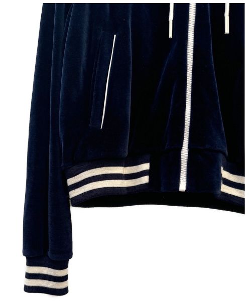 CELINE（セリーヌ）CELINE (セリーヌ) トリオンフベロアパーカー ネイビー サイズ:Mの古着・服飾アイテム