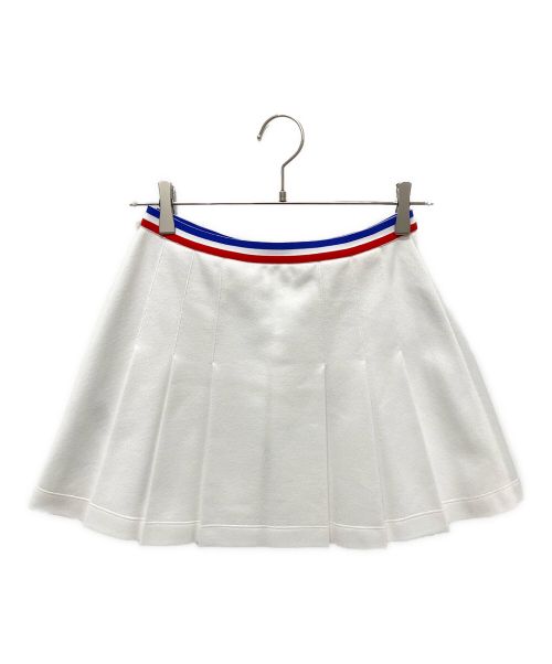 CELINE（セリーヌ）CELINE (セリーヌ) コットンピケ ショートプリーツスカート ホワイト サイズ:Mの古着・服飾アイテム