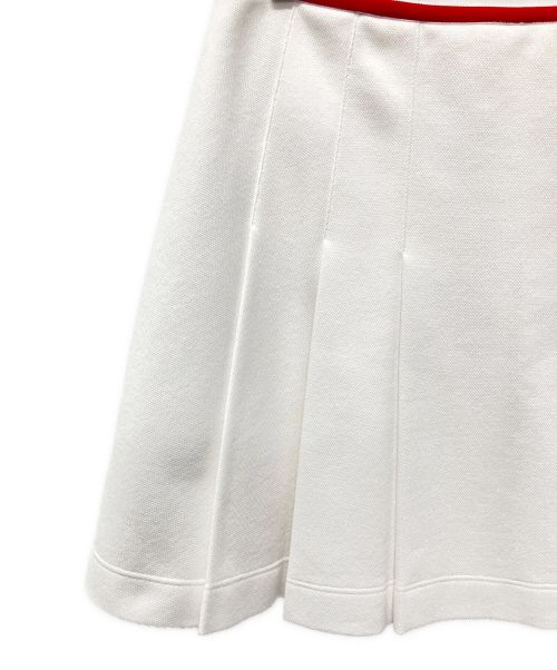 CELINE（セリーヌ）CELINE (セリーヌ) コットンピケ ショートプリーツスカート ホワイト サイズ:Mの古着・服飾アイテム