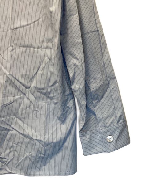 JIL SANDER（ジルサンダー）JIL SANDER (ジルサンダー) コットンポプリンストライプシャツ ブルー サイズ:34の古着・服飾アイテム