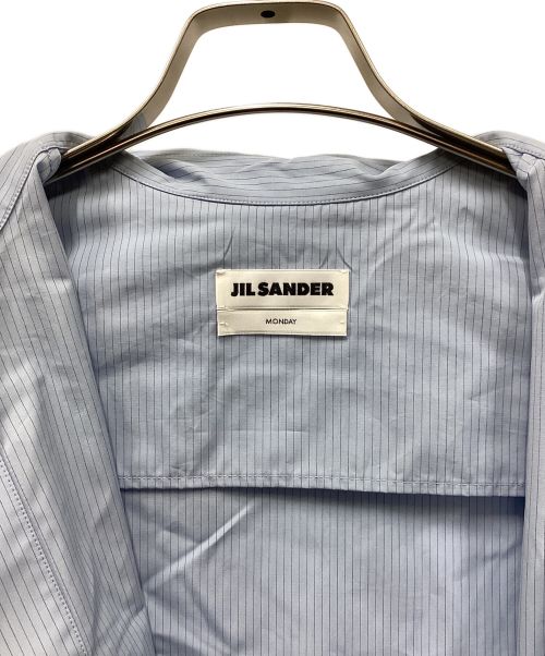 JIL SANDER（ジルサンダー）JIL SANDER (ジルサンダー) コットンポプリンストライプシャツ ブルー サイズ:34の古着・服飾アイテム