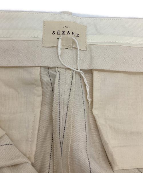 SEZANE（セザンヌ）SEZANE (セザンヌ) ストライプパンツ アイボリー サイズ:SIZE 40の古着・服飾アイテム
