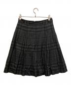 BURBERRY LONDONバーバリーロンドン）の古着「チェックプリーツスカート」｜グレー×ブラック