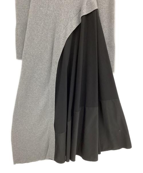 ELENDEEK（エレンディーク）ELENDEEK (エレンディーク) マテリアルミックスニットワンピース グレー サイズ:02の古着・服飾アイテム