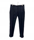 1piu1uguale3ウノピュウノウグァーレトレ）の古着「RIB TAPERED SLACKS」｜ネイビー
