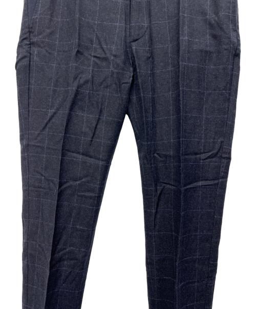 1piu1uguale3（ウノピュウノウグァーレトレ）1piu1uguale3 (ウノピュウノウグァーレトレ) RIB TAPERED SLACKS ネイビー サイズ:Vの古着・服飾アイテム
