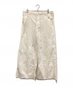 MM6 Maison Margielaエムエムシックスメゾンマルジェラ）の古着「ワイドパンツ」｜アイボリー