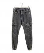 DIESELディーゼル）の古着「デニムカーゴパンツ」｜ブラック