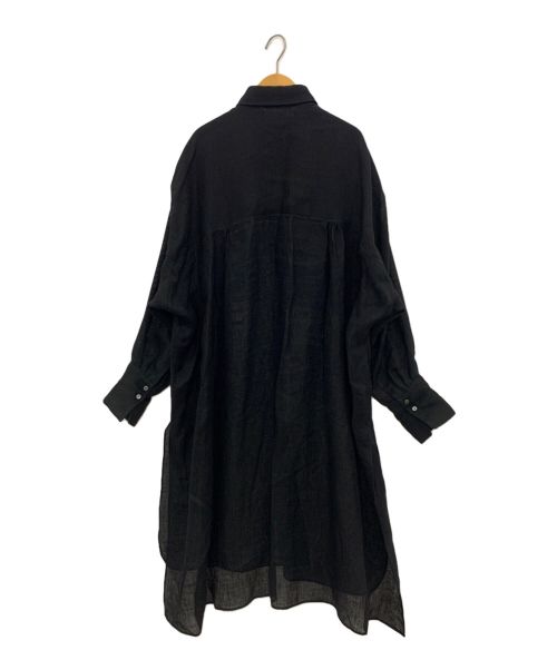 CHAOS（カオス）CHAOS (カオス) ゼガロリネンシャツワンピース ブラック サイズ:Fの古着・服飾アイテム