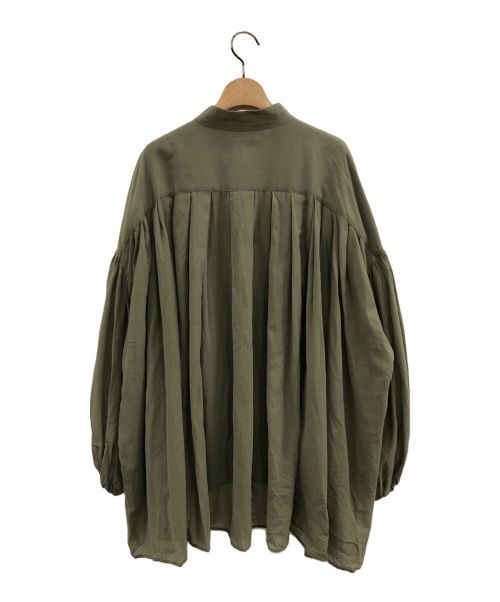 FRAMeWORK（フレームワーク）FRAMeWORK (フレームワーク) コットンシフォンタックブラウス カーキ サイズ:-の古着・服飾アイテム