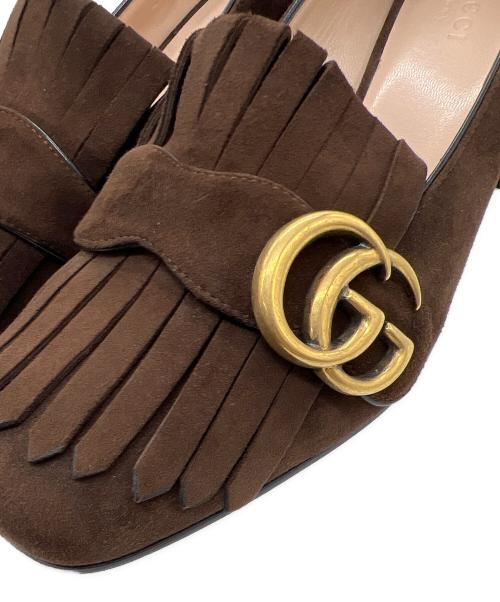 GUCCI（グッチ）GUCCI (グッチ) GGマーモントパンプス ブラウン サイズ:37の古着・服飾アイテム