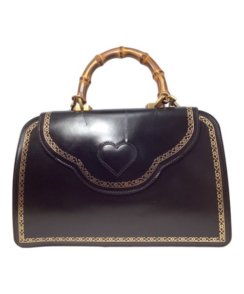 GUCCI（グッチ）GUCCI (グッチ) Thiara(シアラ)　バンブー2WAYハンドバッグ ブラックの古着・服飾アイテム